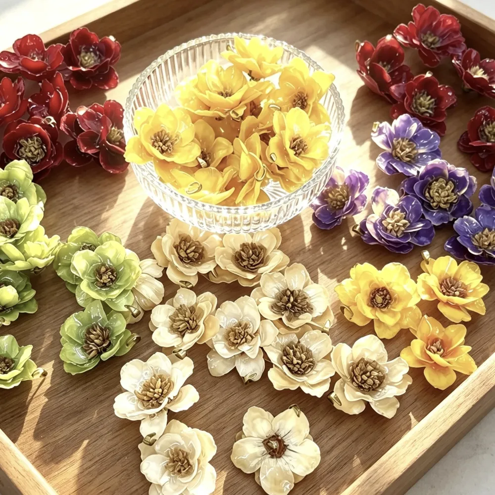 Fiore vero-Ciondolo/Charms in Acciaio - DIY-801-14