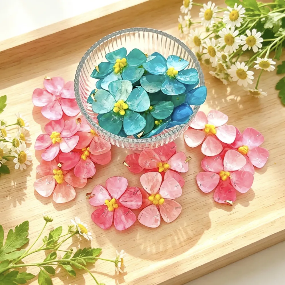 Fiore vero-Ciondolo/Charms in Acciaio - DIY-801-24