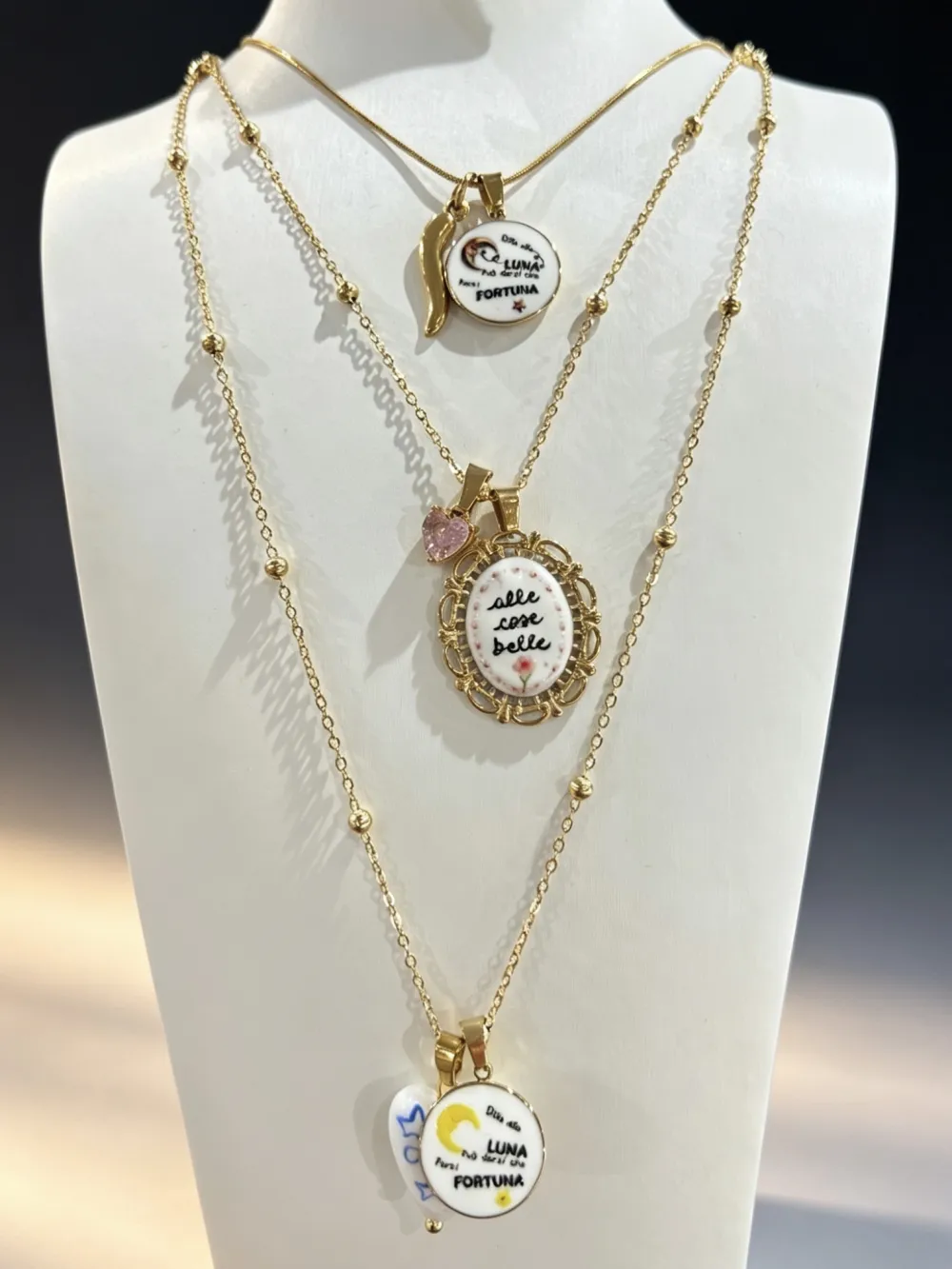 Luna-Ciondolo/Charms in Acciaio - DIY-732-4