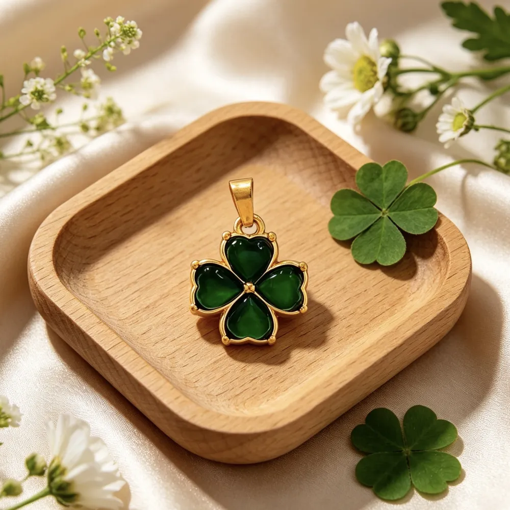 Quadrifoglio-Ciondolo/Charms in Acciaio - DIY-413-70
