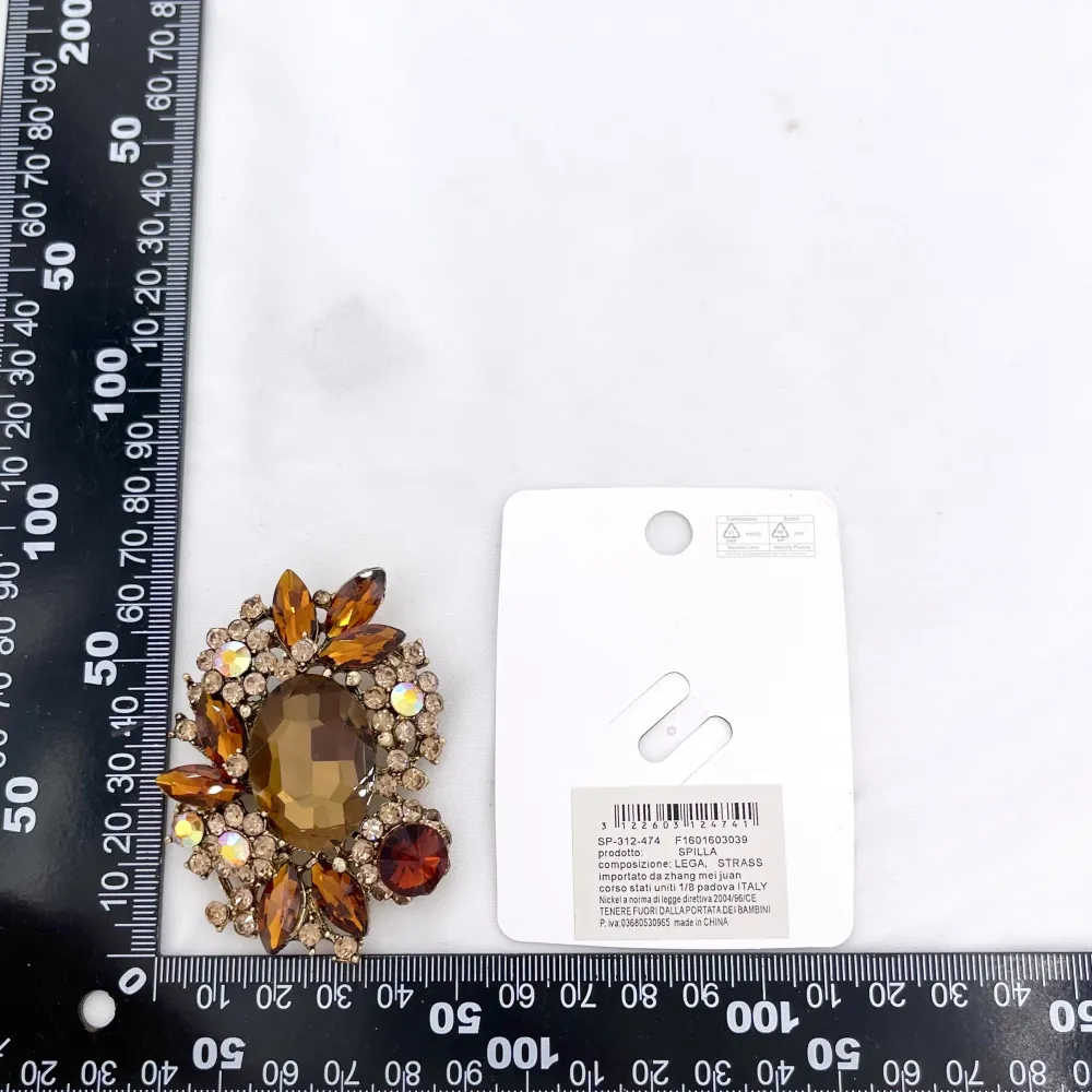 Fiore - Spilla con zirconi - SP-312-474