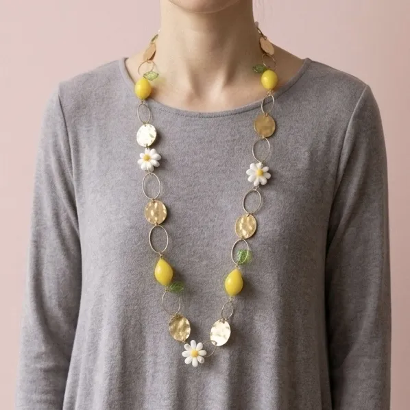 Limone-Collana Lunga in Acciaio - CAL-732-641