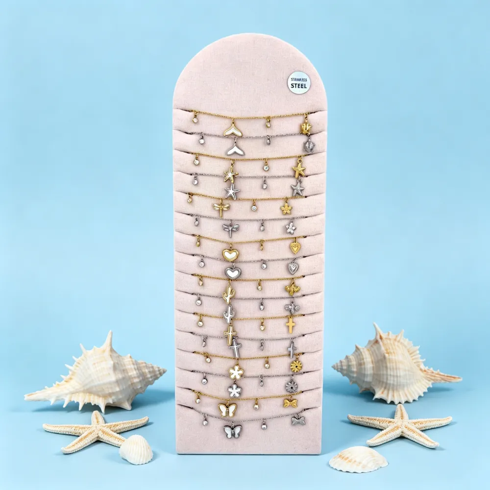 Mix punti luce-16pz Bracciali  in Acciaio - BPA-413-3271