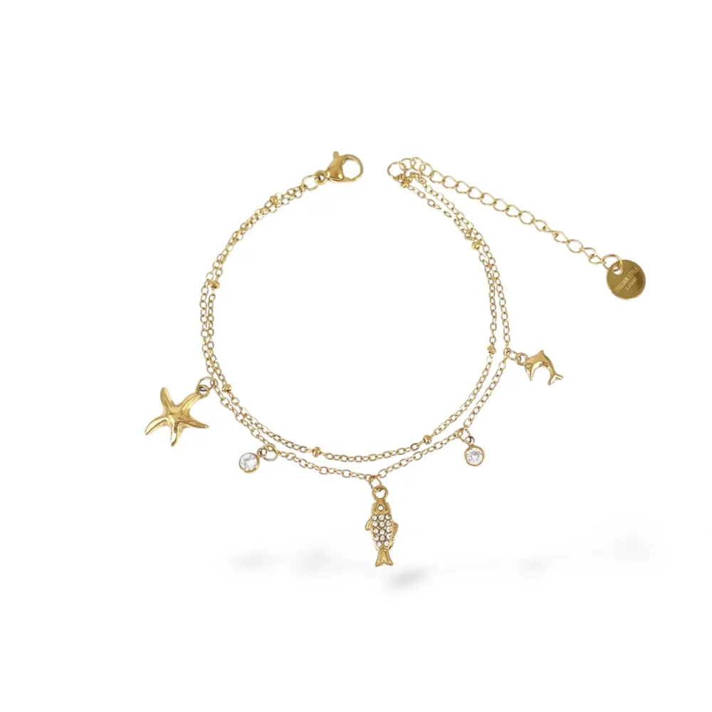 Mix punti luce doppio filo-16pz Bracciali  in Acciaio - BPA-413-3263