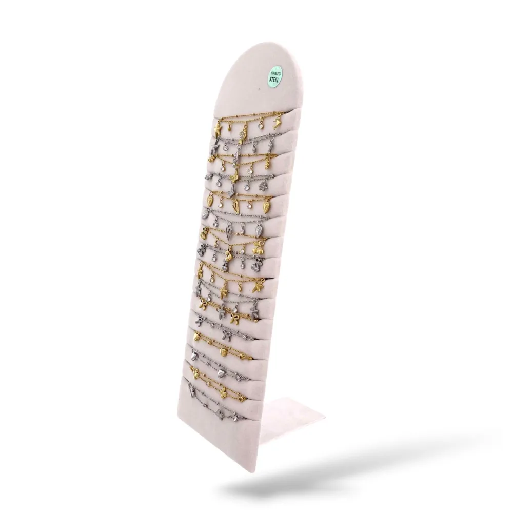 Mix punti luce doppio filo-16pz Bracciali  in Acciaio - BPA-413-3263