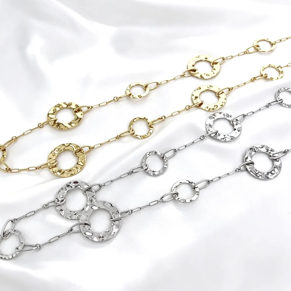 Catena cerchio -Collana lunga in Acciaio - CL-794-94