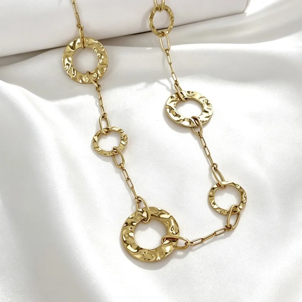 Catena cerchio -Collana lunga in Acciaio - CL-794-94