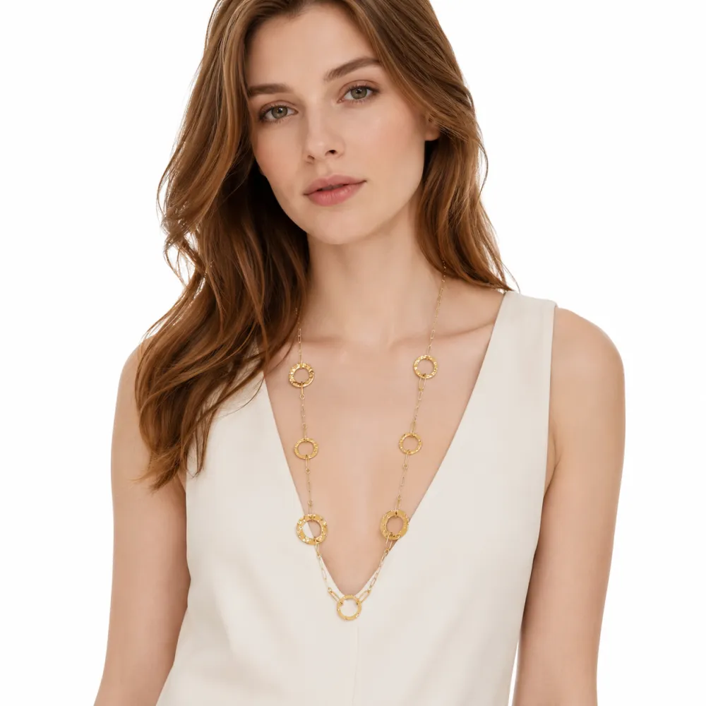 Catena cerchio -Collana lunga in Acciaio - CL-794-94