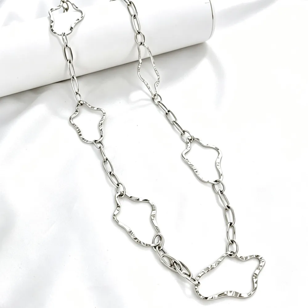 Catena cerchio -Collana lunga in Acciaio - CL-794-95