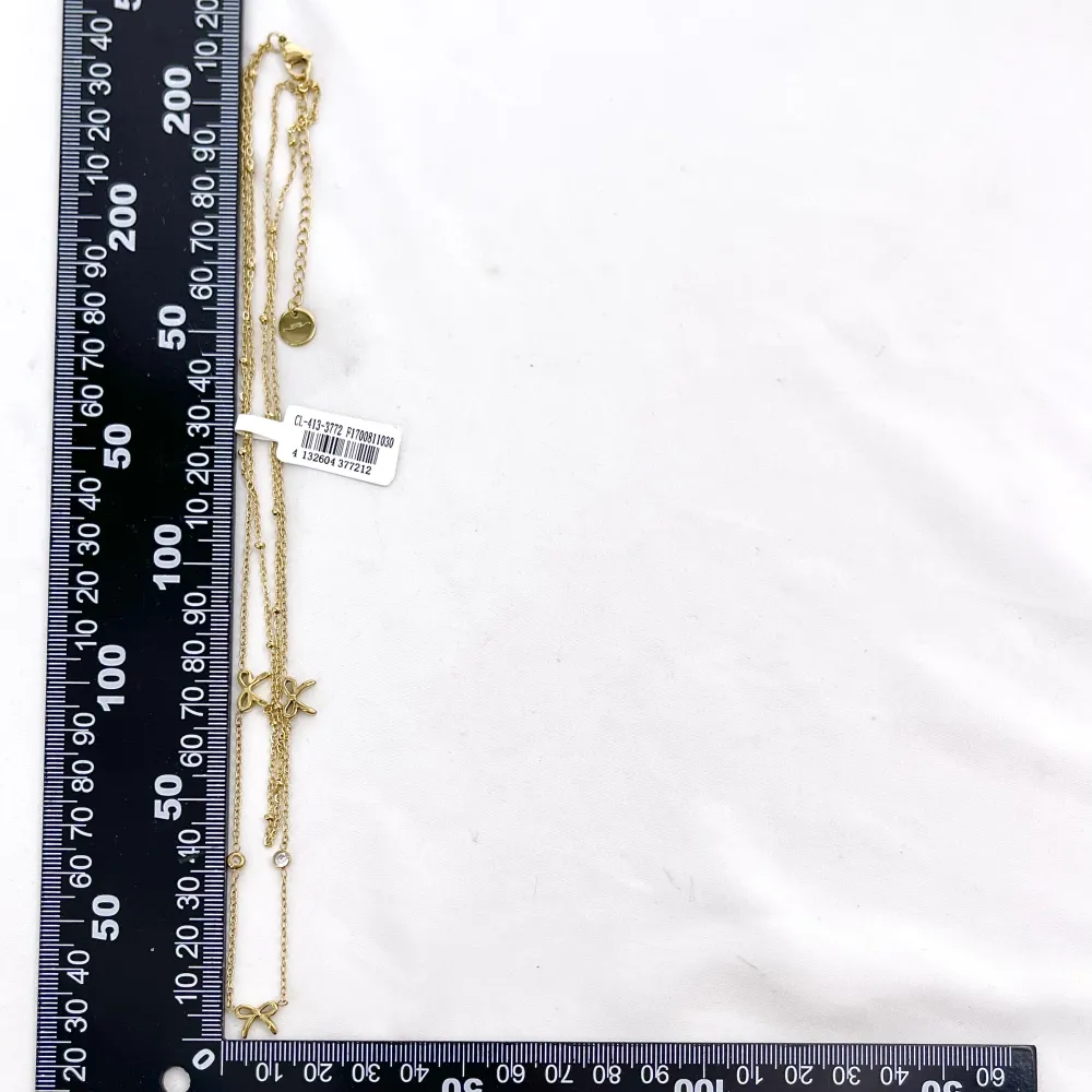 Fiocco e punto luce-Collana corta in Acciaio - CL-413-3772