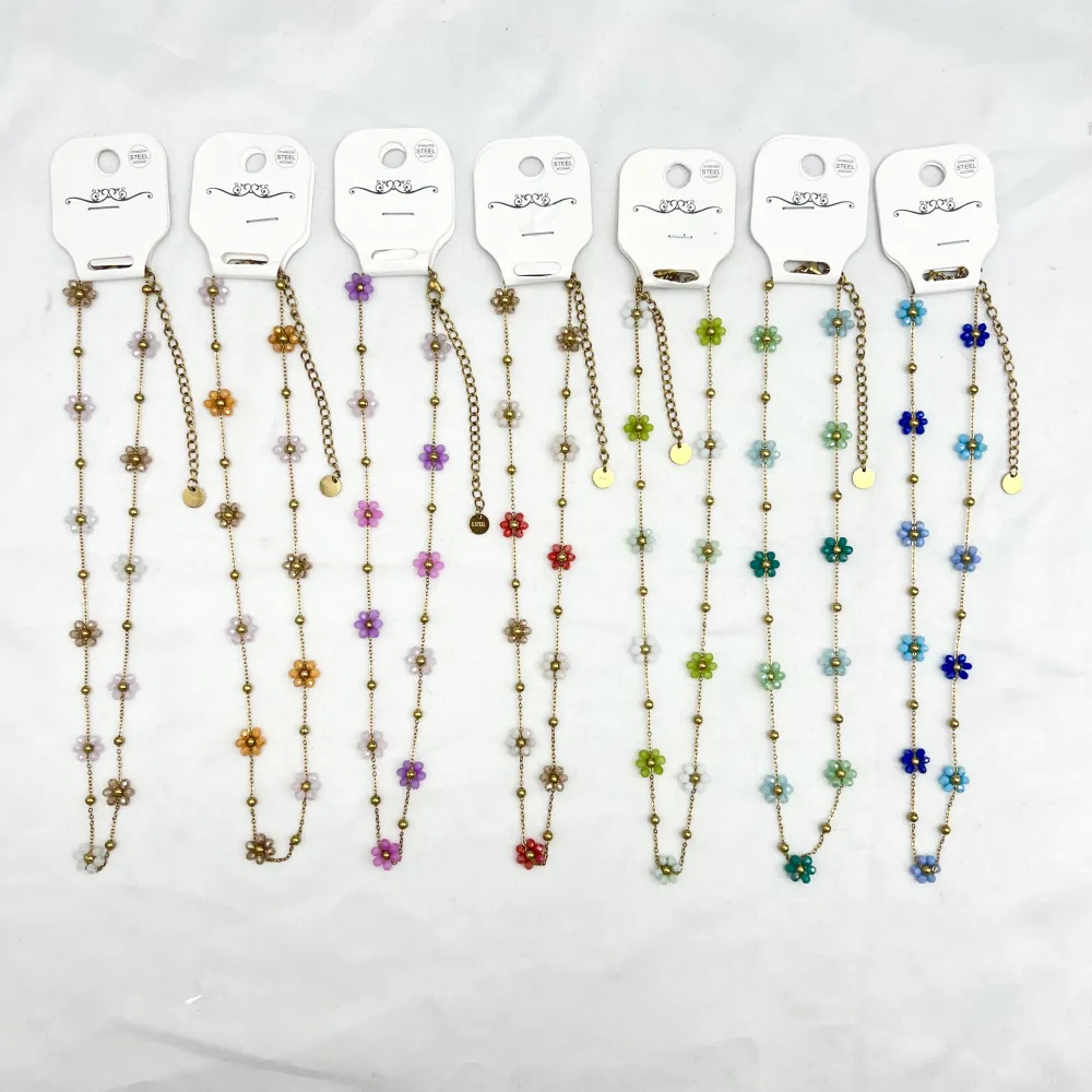 Fiori-Collana Corta in Acciaio - CL-791-21