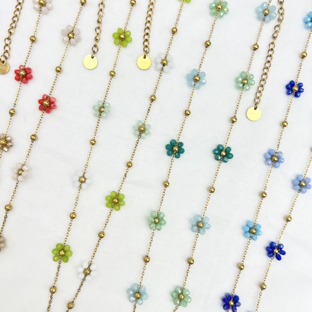 Fiori-Collana Corta in Acciaio - CL-791-21