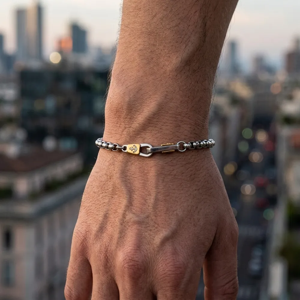 Ancora-Bracciale in Acciaio da Uomo - BR-600-H428
