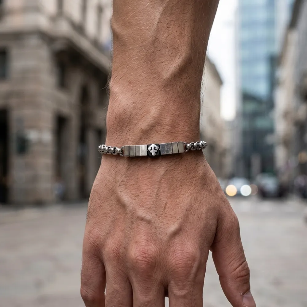 Ancora-Bracciale in Acciaio da Uomo - BR-600-H430