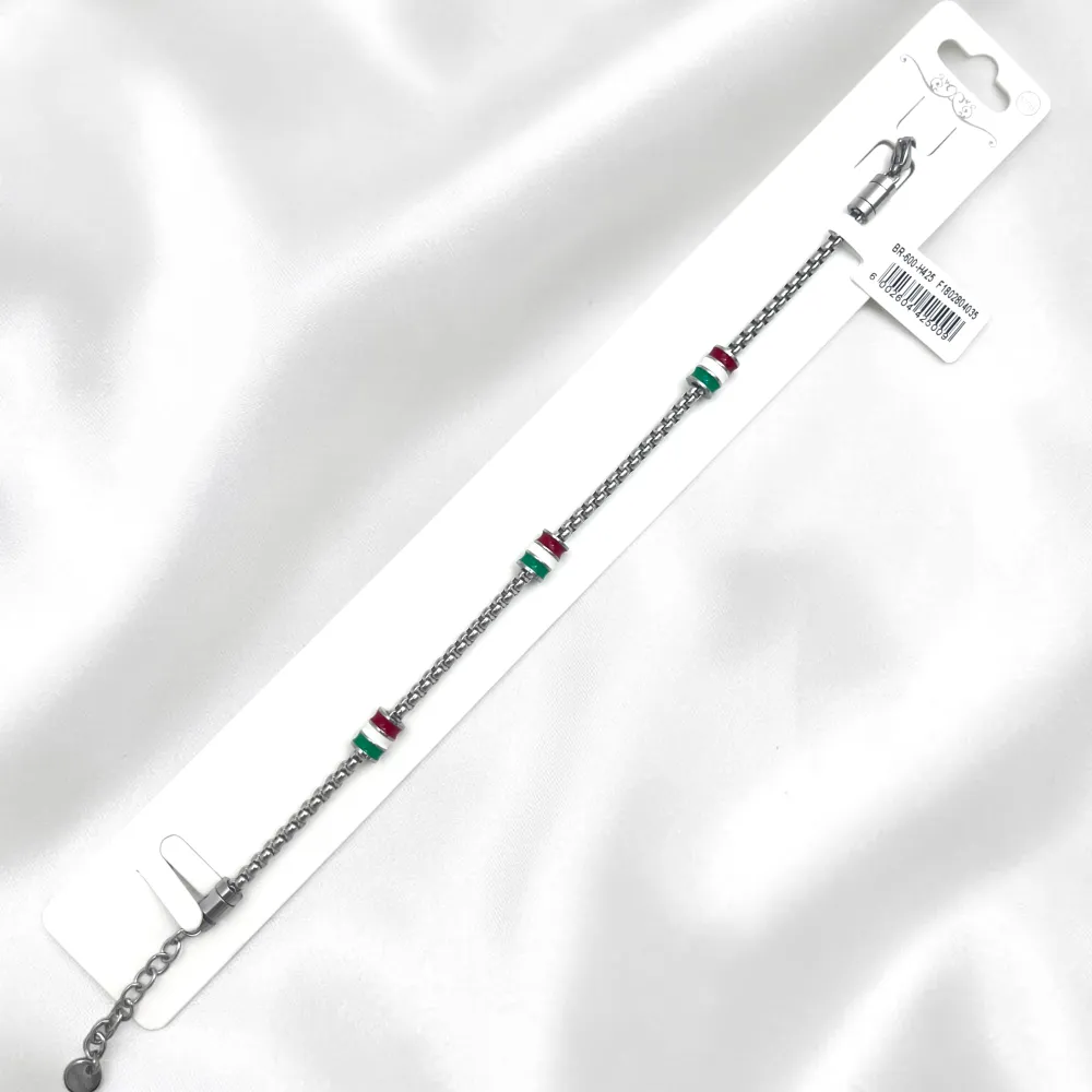 Tricolore-Bracciale in Acciaio da Uomo - BR-600-H425