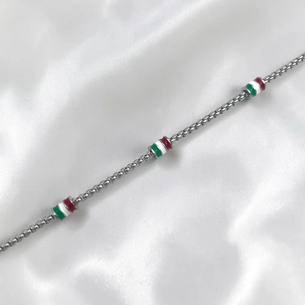 Tricolore-Bracciale in Acciaio da Uomo - BR-600-H425