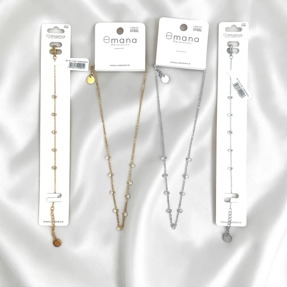 Punti luce piccoli-Collana Corta in Acciaio - CL-795-12975