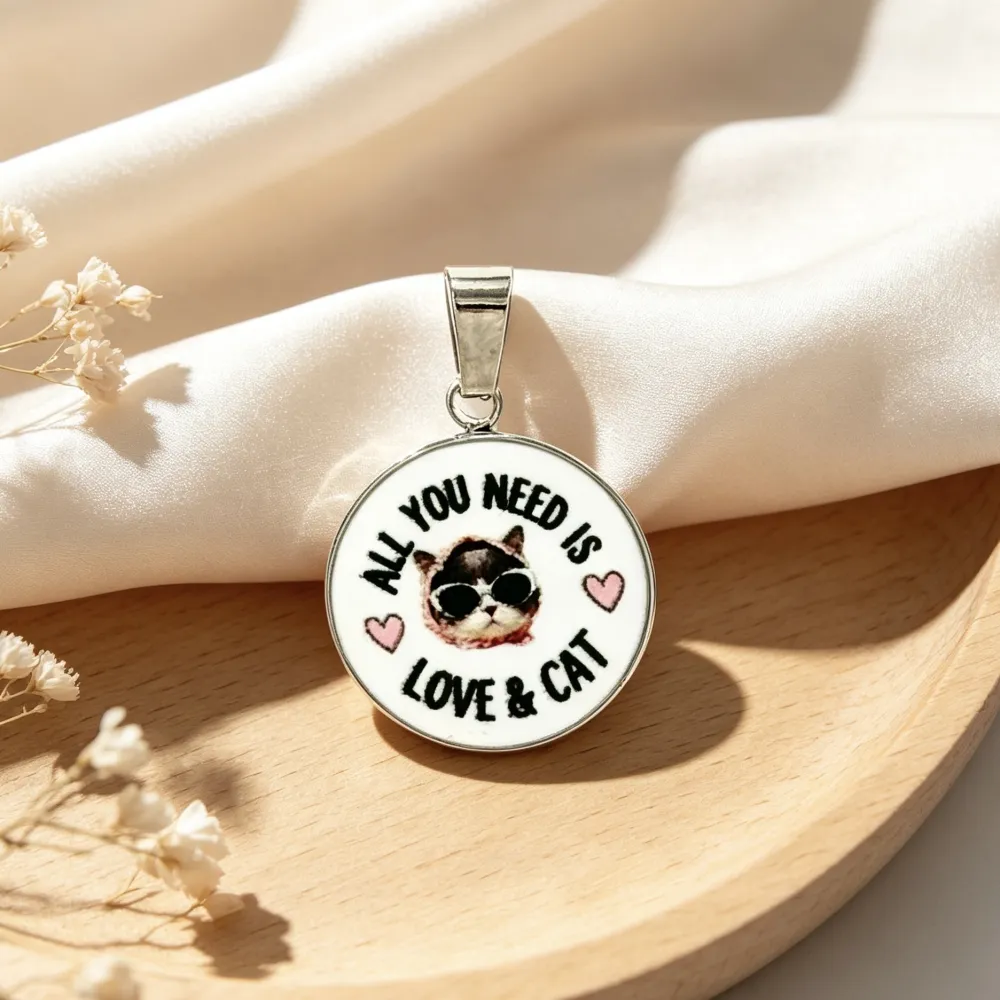 Gatto-Ciondolo/Charms in Acciaio - DIY-732-28