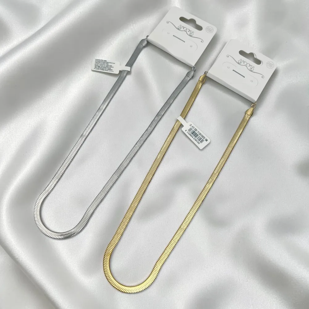 Serpente 4mm-Collana Catena Corta in Acciaio - CAC-413-2381 5mm
