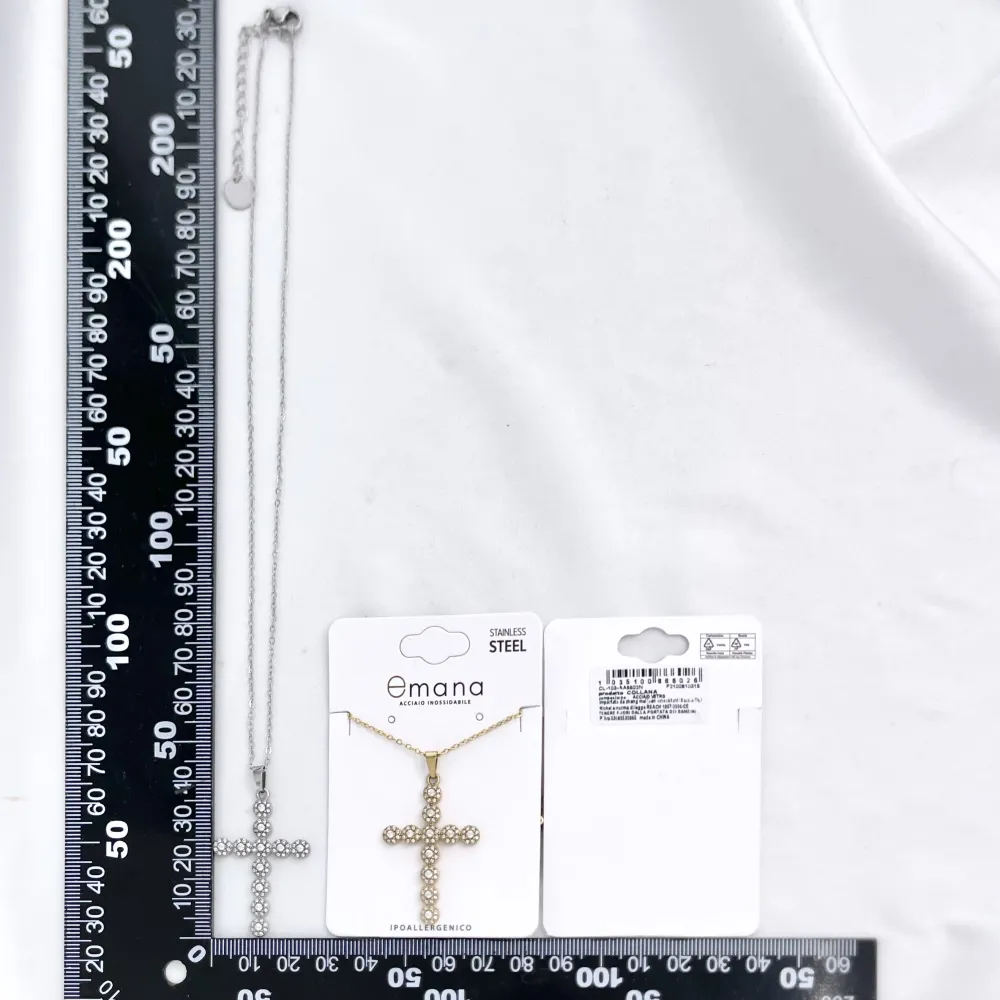 Croce Grande-Collana Corta in Acciaio - CL-103-AA6602N
