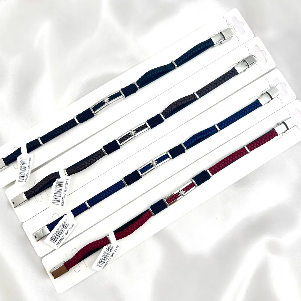 Stella-Bracciale in Acciaio da Uomo - BR-600-H453