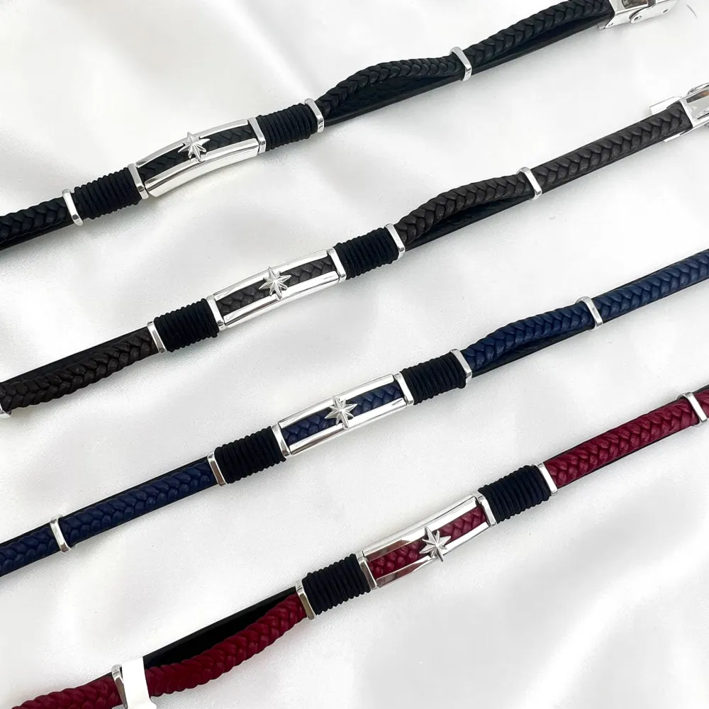 Stella-Bracciale in Acciaio da Uomo - BR-600-H453
