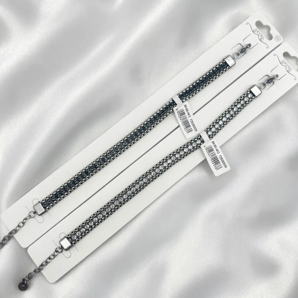 Tennis con chiusura-Bracciale in Acciaio da Uomo - BR-600-H412 4mm