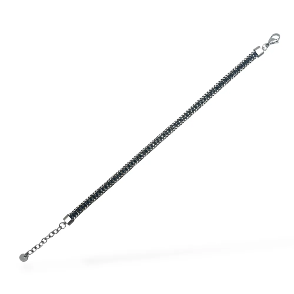 Tennis con chiusura-Bracciale in Acciaio da Uomo - BR-600-H412 3mm