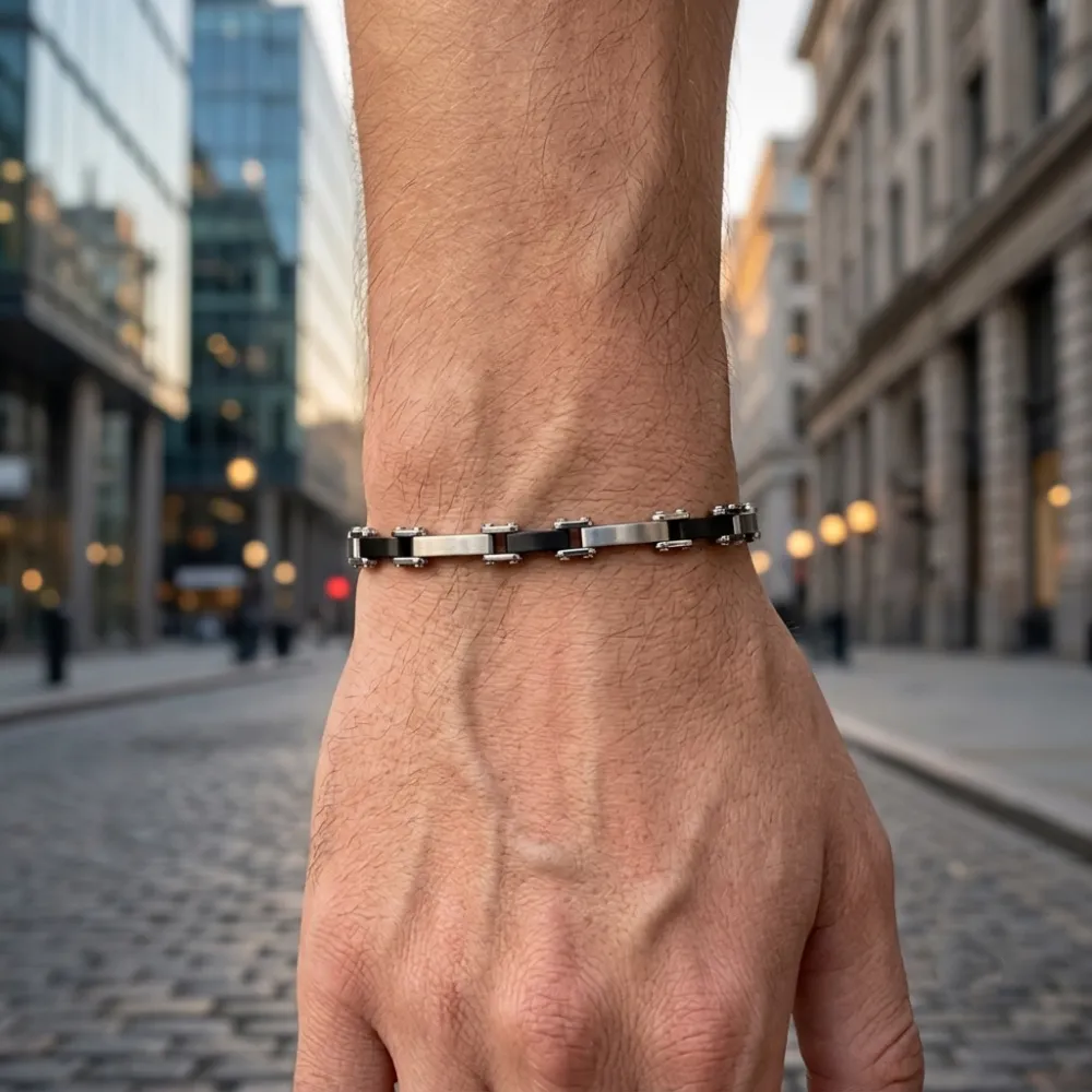 Catena-Bracciale in Acciaio da Uomo - BR-600-H442