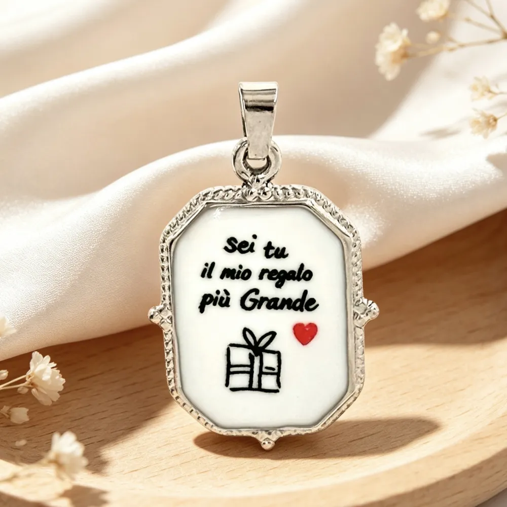 Sei tu il mio regalo più Grande-Ciondolo/Charms in Acciaio - DIY-732-36