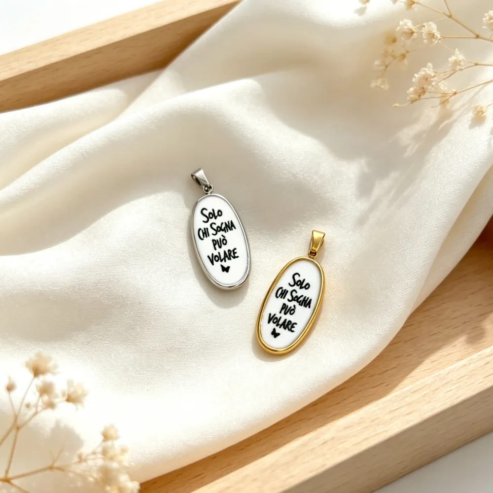 Solo chi sogna può volare-Ciondolo/Charms in Acciaio - DIY-732-32