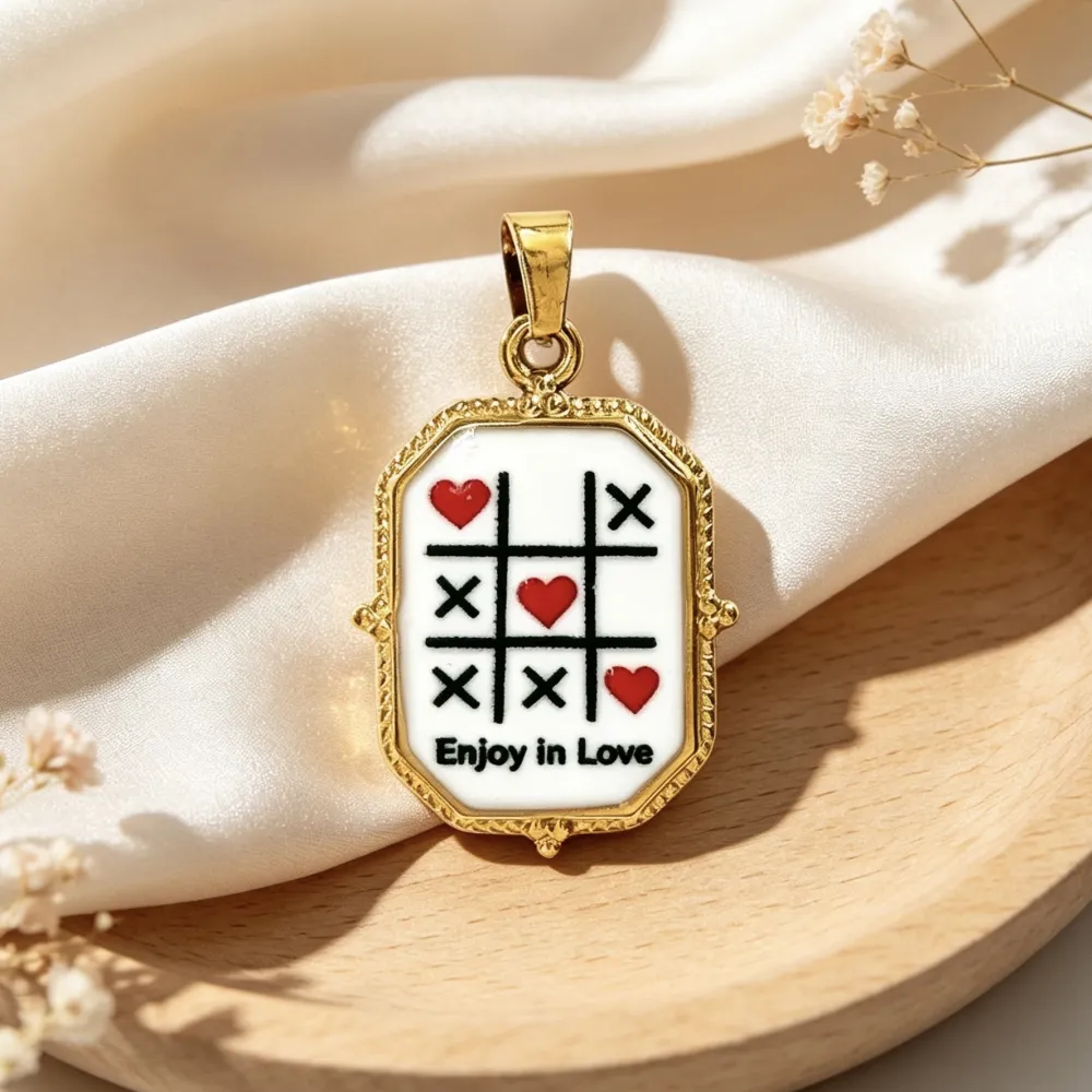Enjoy in Love-Ciondolo/Charms in Acciaio - DIY-732-37