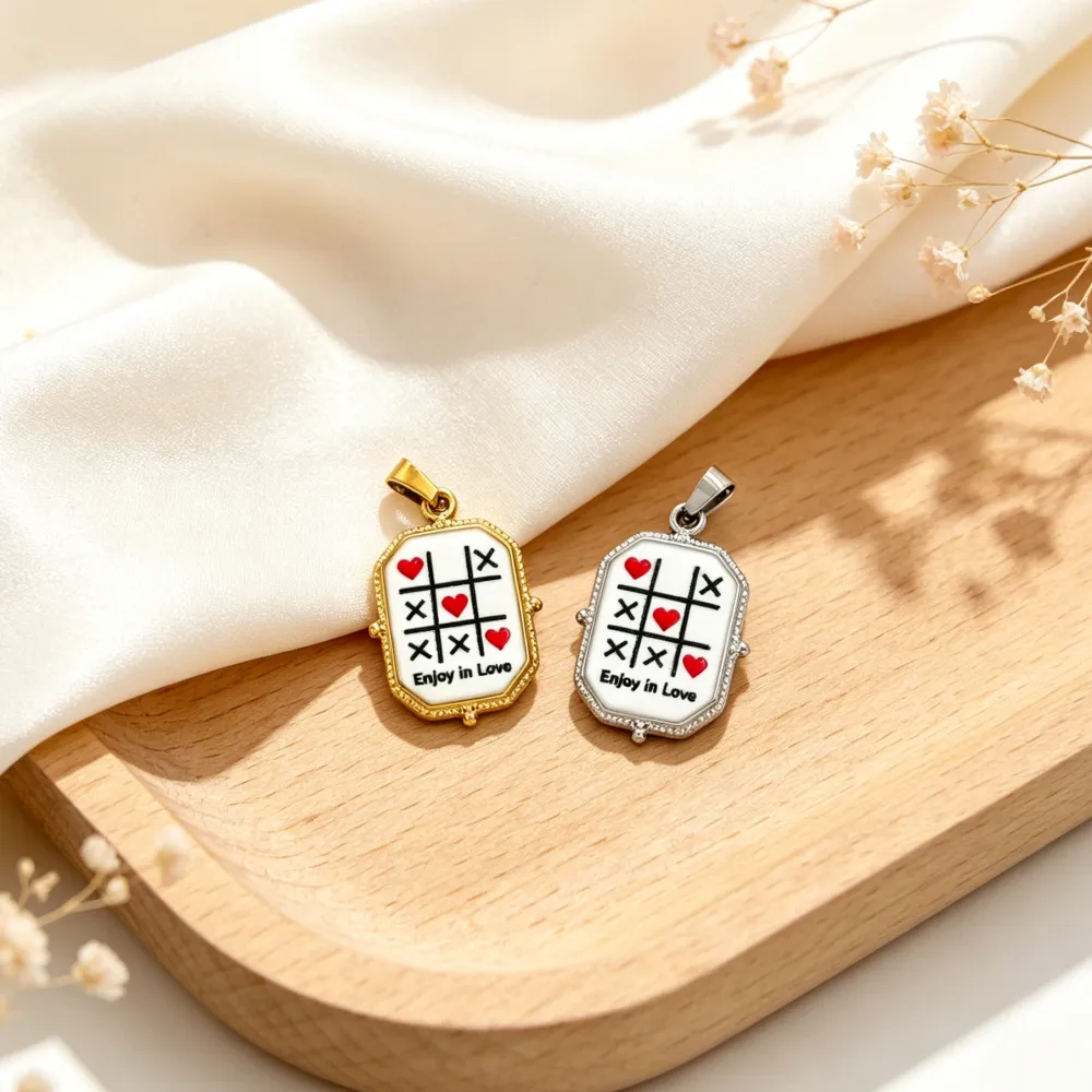 Enjoy in Love-Ciondolo/Charms in Acciaio - DIY-732-37