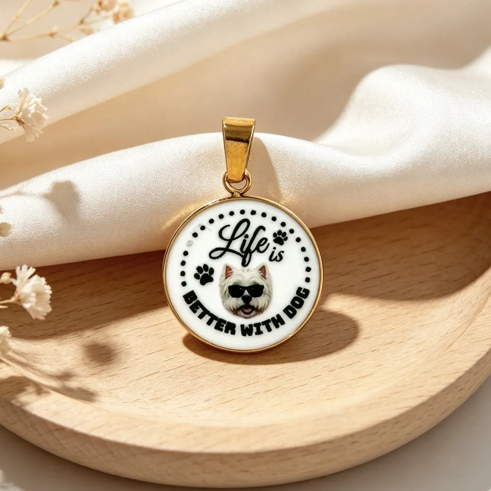 Cane-Ciondolo/Charms in Acciaio - DIY-732-27