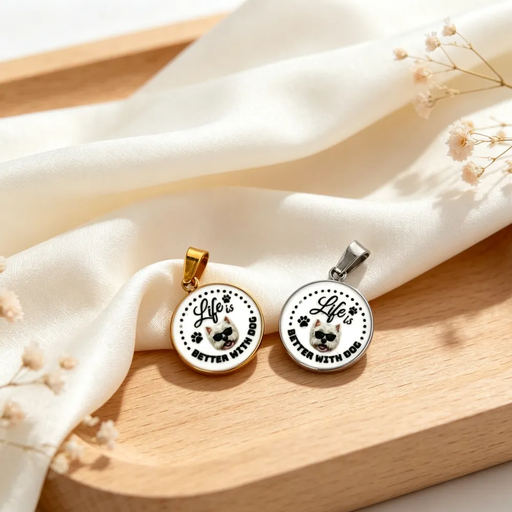 Cane-Ciondolo/Charms in Acciaio - DIY-732-27