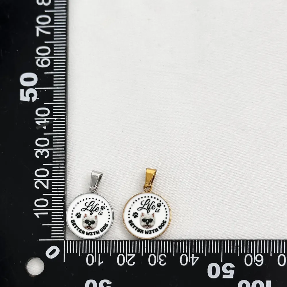 Cane-Ciondolo/Charms in Acciaio - DIY-732-27