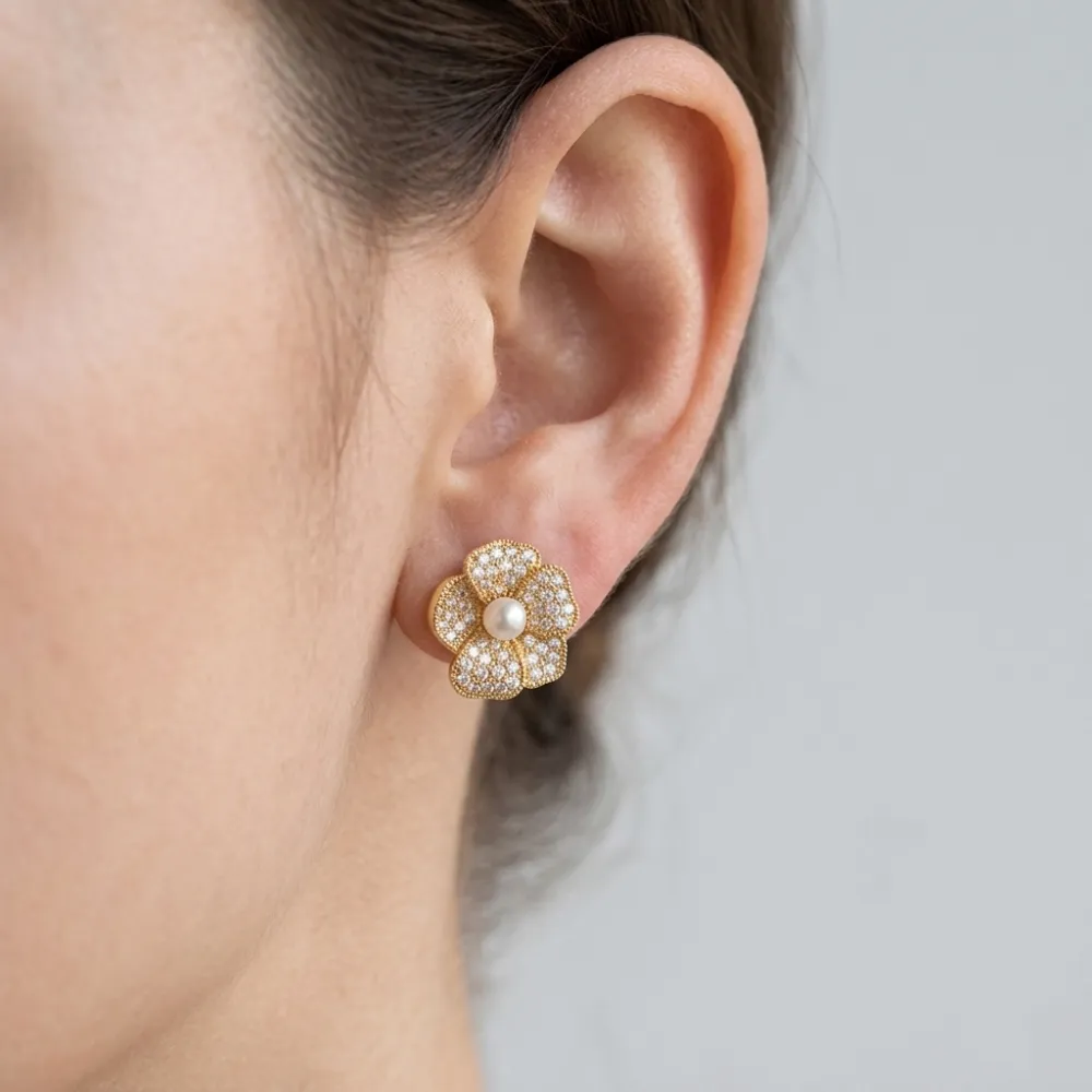 Fiore -Orecchini con Cubic Zirconia - OMZ-506-485