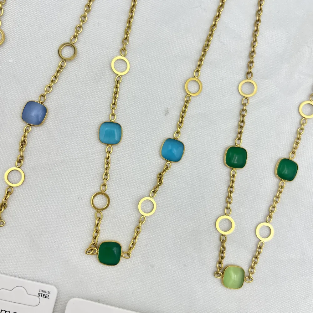 Quadrati-Collana Corta in Acciaio - CL-103-AA6759N
