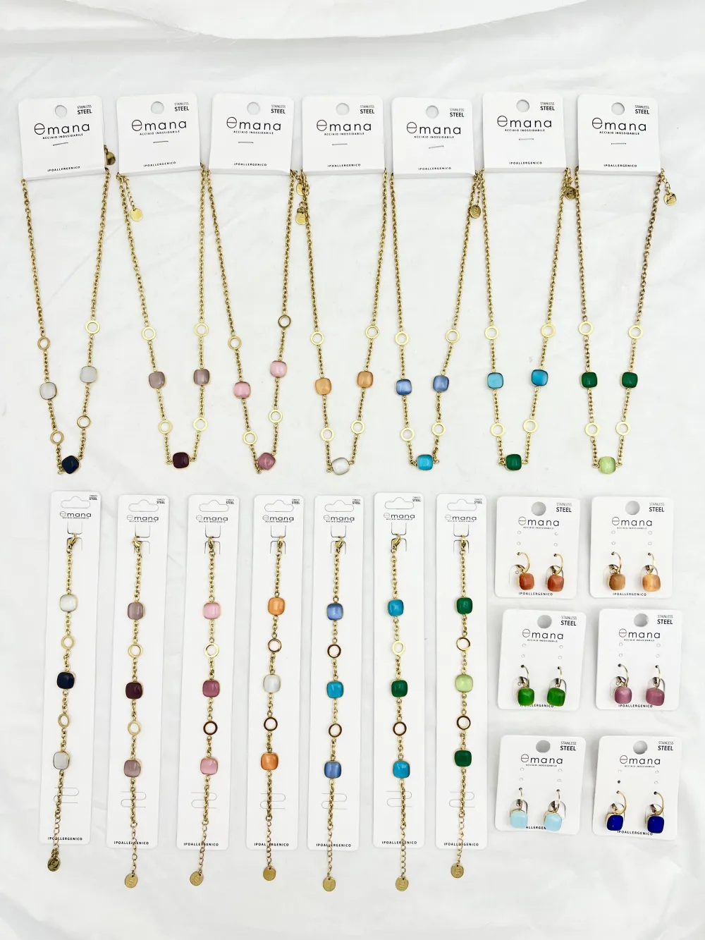 Quadrati-Collana Corta in Acciaio - CL-103-AA6759N