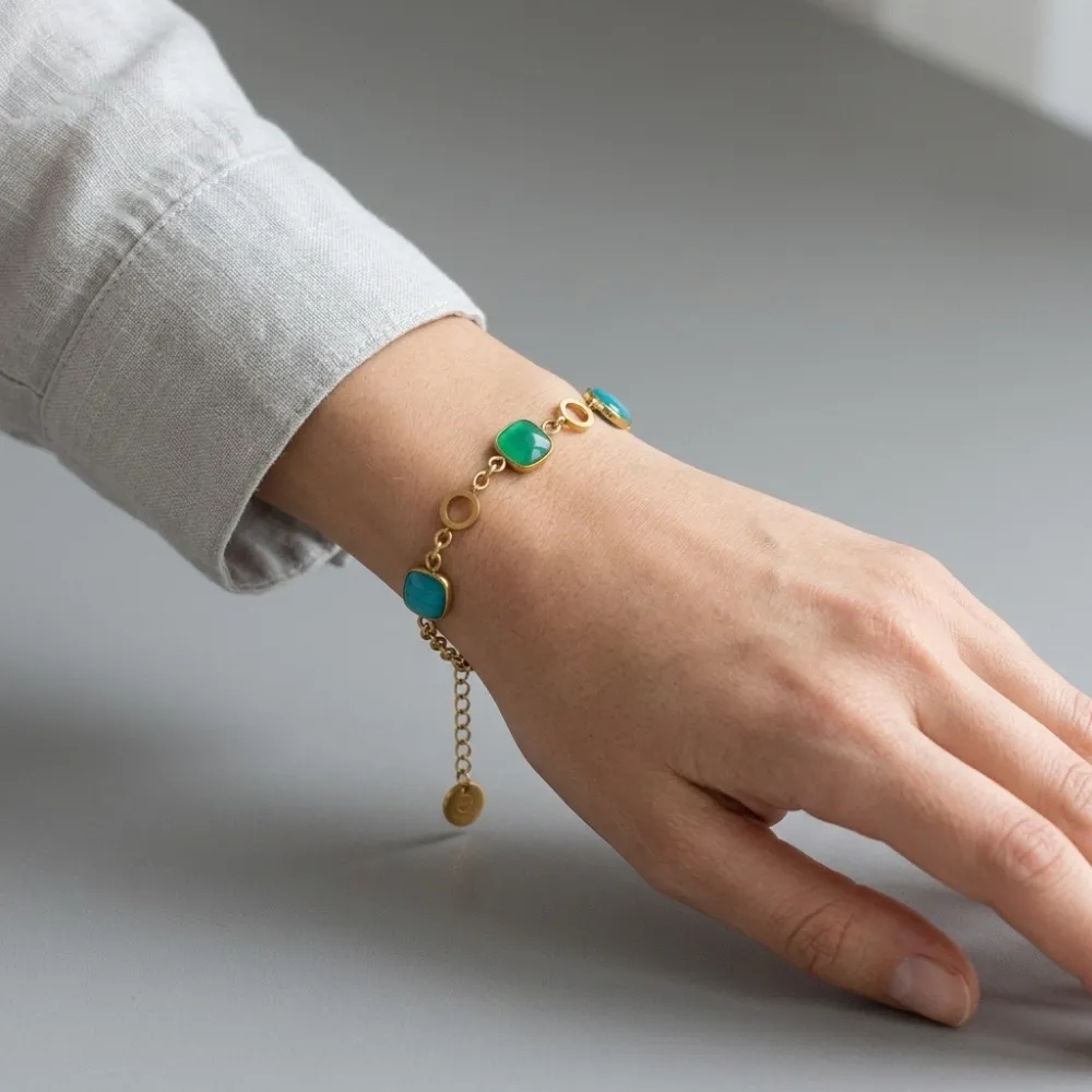 Quadrato-Bracciale Moda in Acciaio - BR-103-AA6760B