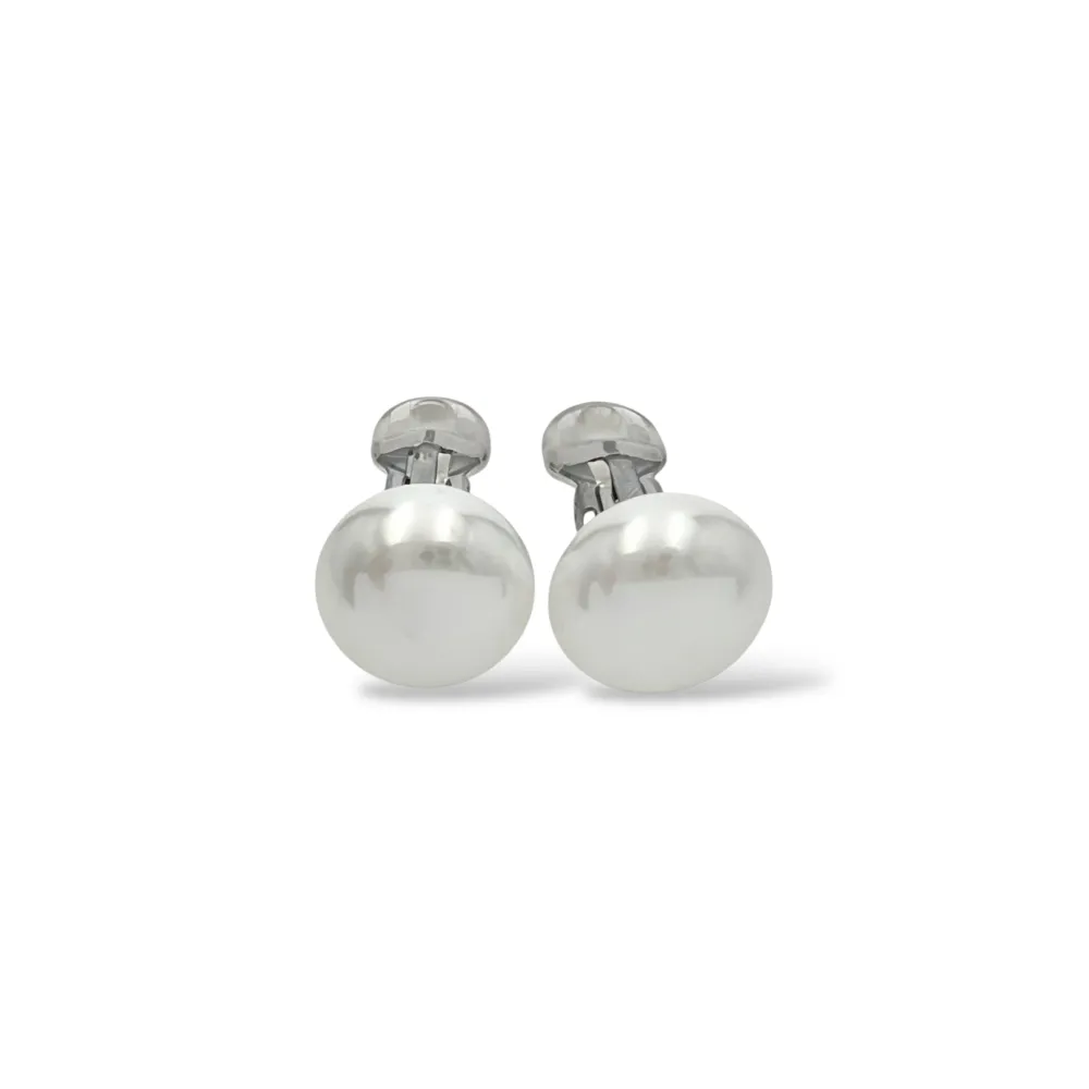 Perla di conchiglia - clip in acciaio - OR-506-498/14mm