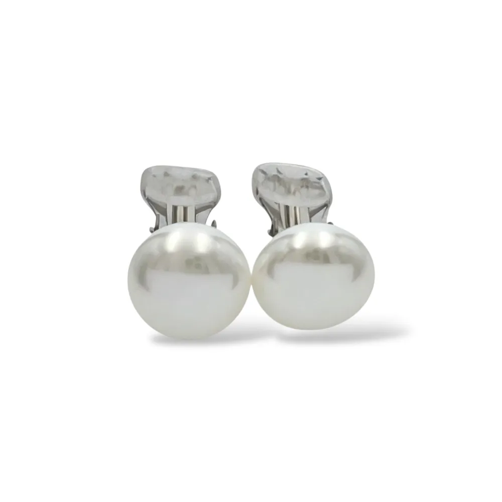 Perla di conchiglia - clip in acciaio - OR-506-498/12mm
