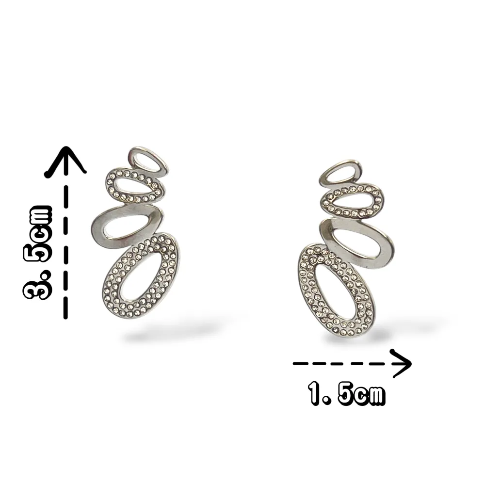 Gocce-Orecchini in Acciaio - OR-413-1072