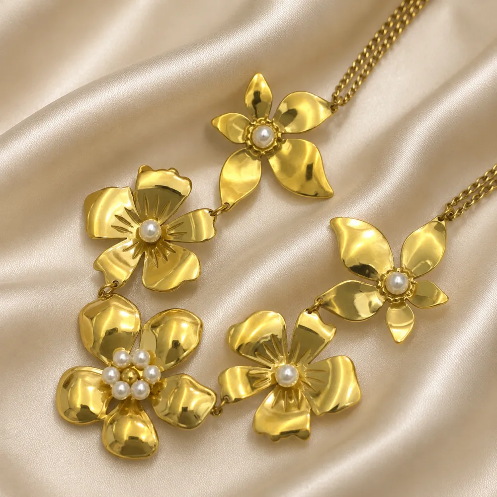 Fiori-Collana Corta in Acciaio - CAC-413-3748