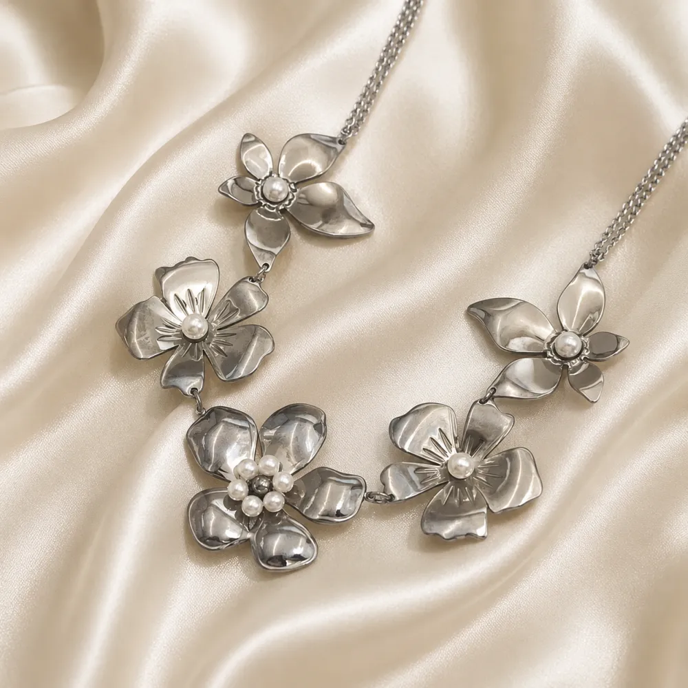 Fiori-Collana Corta in Acciaio - CAC-413-3748