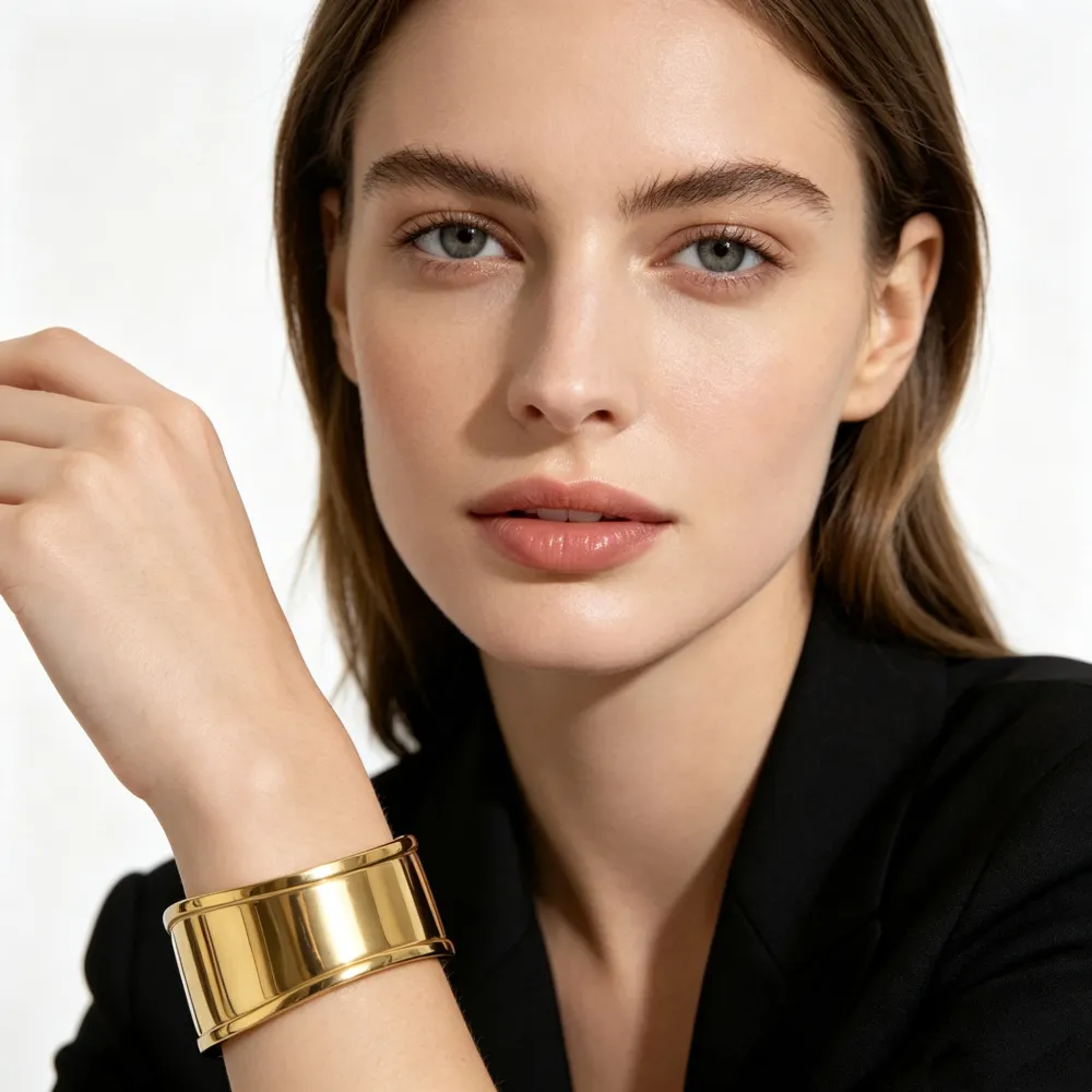 Bracciale Rigido con mole in Acciaio - BR-413-9516