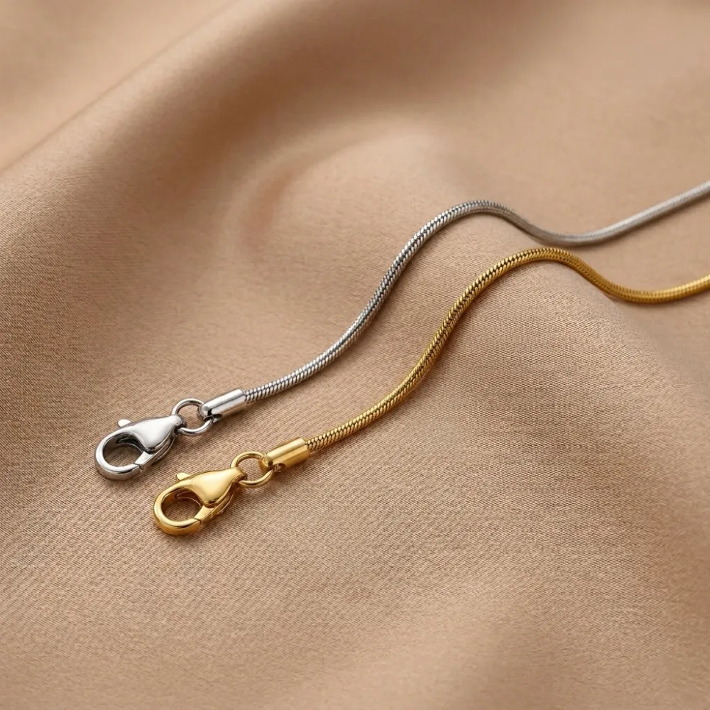 Catenina Coda di Topo 40+5cm- Collana corta in Acciaio (Confezione da 12pz ) - CO-413-900 (40+5cm)