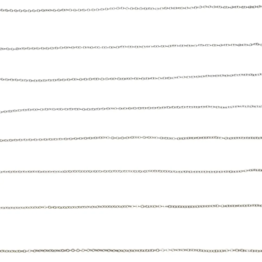 Catena semplice 45+5cm- Collana corta in Acciaio (Confezione da 12pz) - CO-413-2550-A(50+5cm)