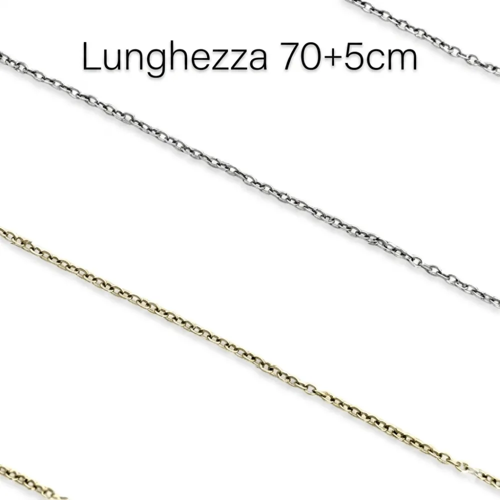 Catena semplice 70+5cm- Collana lunga in Acciaio (Confezione da 12pz) - CO-413-900 (70+5cm)