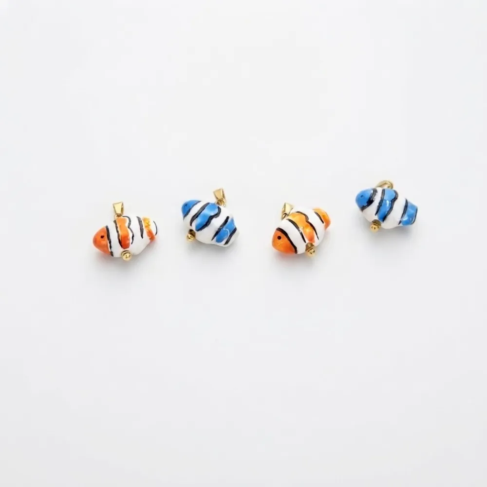 Pesce-Ciondolo/Charms in Acciaio - DIY-801-021A 6PZ